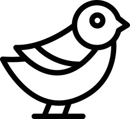 Small sparrow icon outline vector. Bird tree. Cute fly