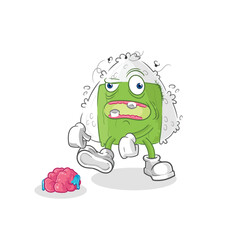 onigiri zombie character.mascot vector