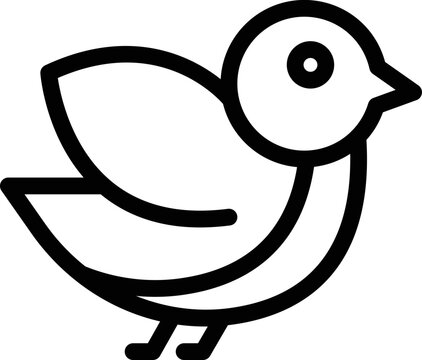 Finch sparrow icon outline vector. Animal house. Cute fly