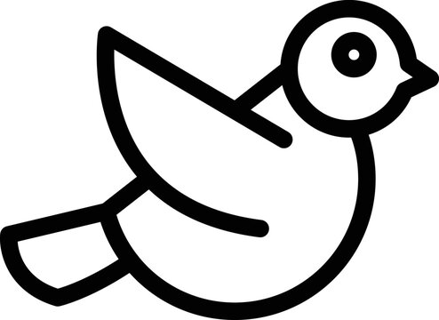 Flight sparrow icon outline vector. Tree bird. Cute fly