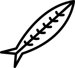 Clean herring icon outline vector. Fish seafood. Japanese store