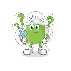 onigiri searching illustration. character vector