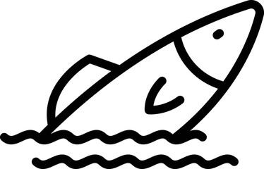 Water herring icon outline vector. Seafood fish. Store fishing