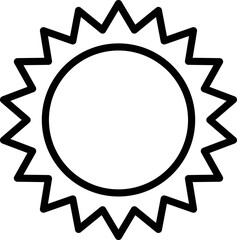 Desert sun icon outline vector. Saudi arabian. Sand landscape