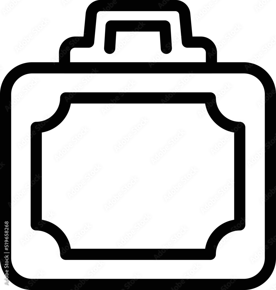 Poster fix case icon outline vector. tool box. open kit
