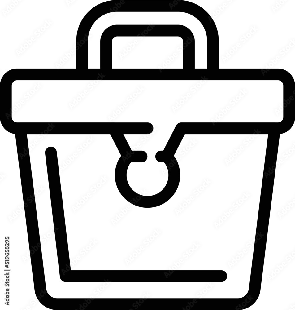 Poster mess toolbox icon outline vector. toolkit repair. crate case