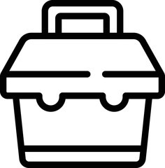Clip box icon outline vector. Toolbox kit. Crate case