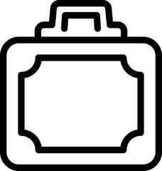 Fix case icon outline vector. Tool box. Open kit