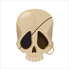 Scull with eye patch, halloween mask, jolly Rojer