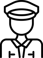 Guard officer icon outline vector. Security school. Policeman cop