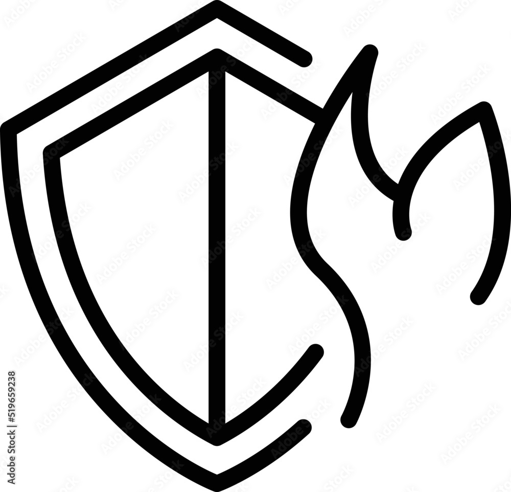 Wall mural Guard shield icon outline vector. Security school. Officer road - Wall murals