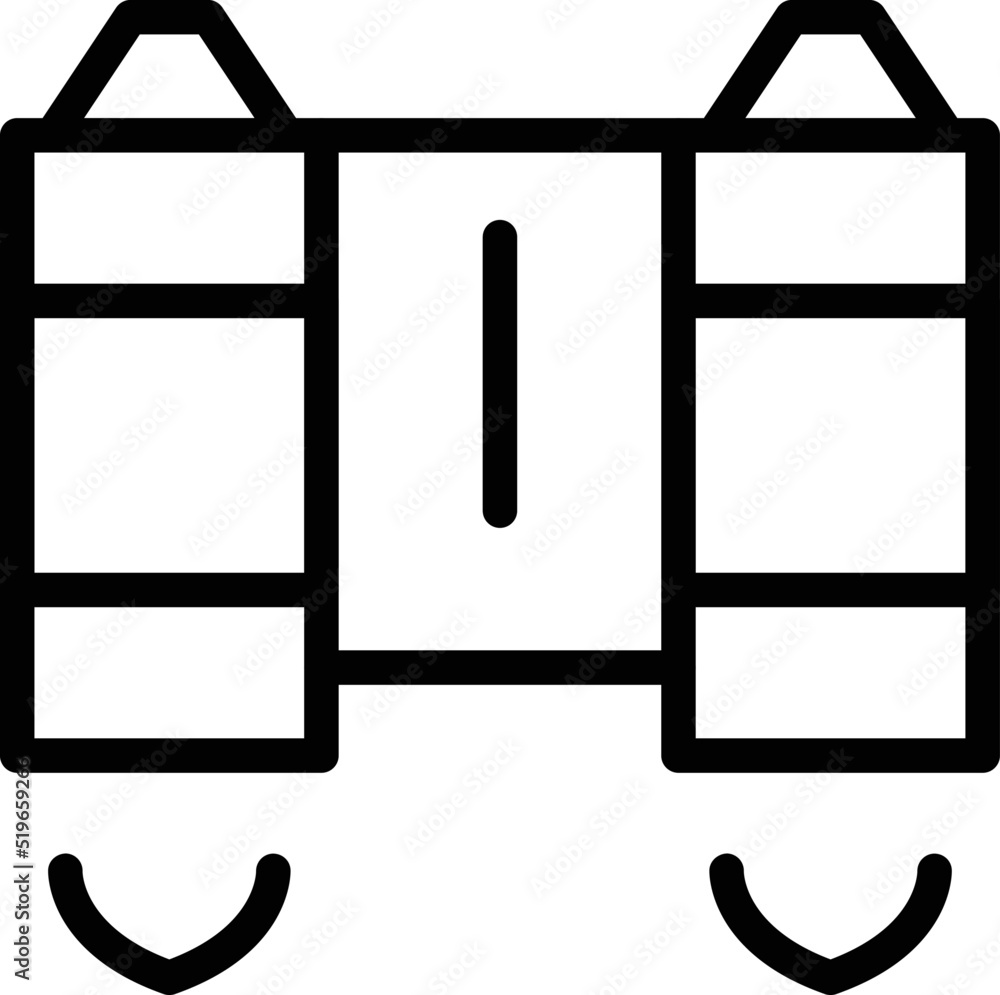 Poster rocket jetpack icon outline vector. boost speed. success skill