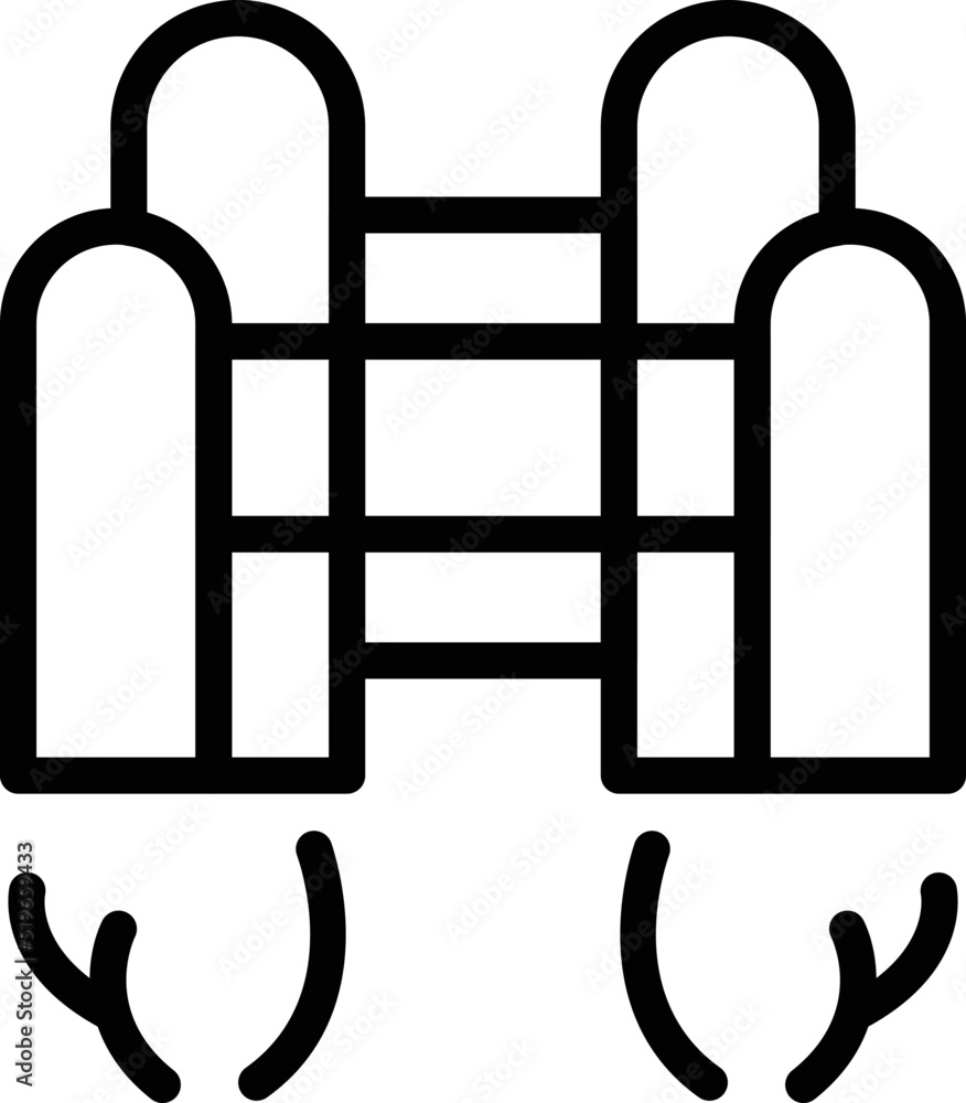 Poster development jetpack icon outline vector. boost rocket. work future