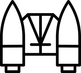Potential jetpack icon outline vector. Boost speed. Work future