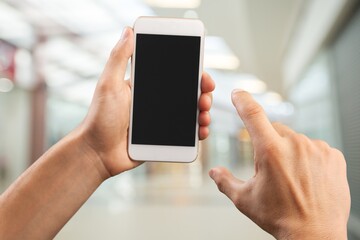 Blank empty screen of the modern phone