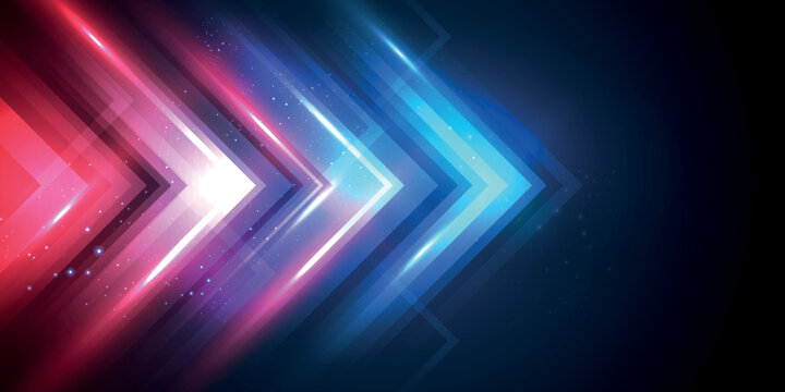 Abstract Neon Color Speed Arrow Background