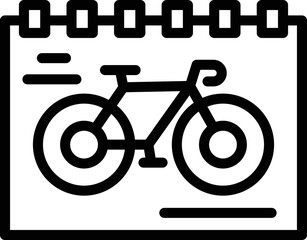 Share bike title icon outline vector. City app. Bicycle smart