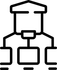 Vpn network icon outline vector. Server system. Private internet