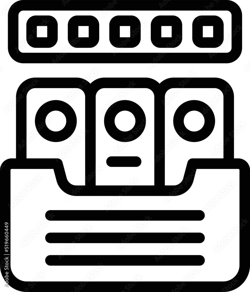 Poster web safety icon outline vector. internet security. data vpn