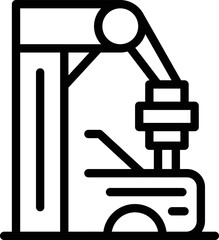 Work 3d printing icon outline vector. Print vehicle. Side brake