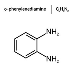 Fototapeta premium chemical structure of o-Phenylenediamine (C6H8N2)