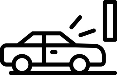 Naklejka premium Auto cinema icon outline vector. Movie car. Screen drive
