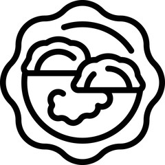 Poland food icon outline vector. City skyline. Polish map