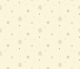 Zodiac Leo Background Seamless Pattern. Astrology Signs