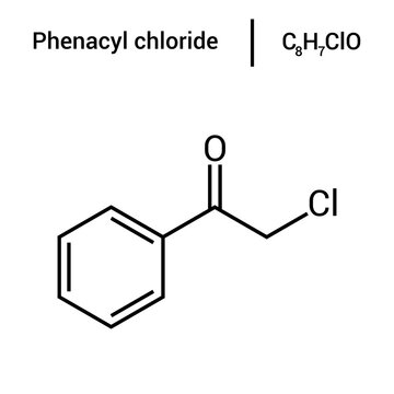 chemical structure of Phenacyl chloride (C8H7ClO)