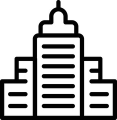 Krakow building icon outline vector. City travel. Poland cracow