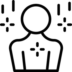 Positive celebrate icon outline vector. Human sugar. Effect sugar