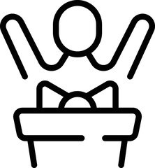 Delight speaker icon outline vector. Face fun. Happy celebrate