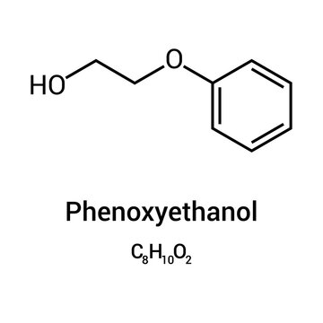 chemical structure of Phenoxyethanol (C8H10O2)