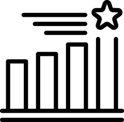 Delight graph icon outline vector. People face. Activity effect