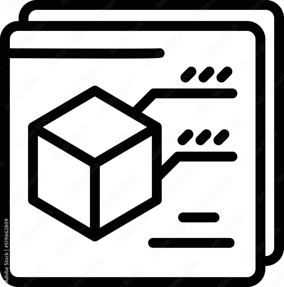 Poster software icon outline vector. service system. monitor code