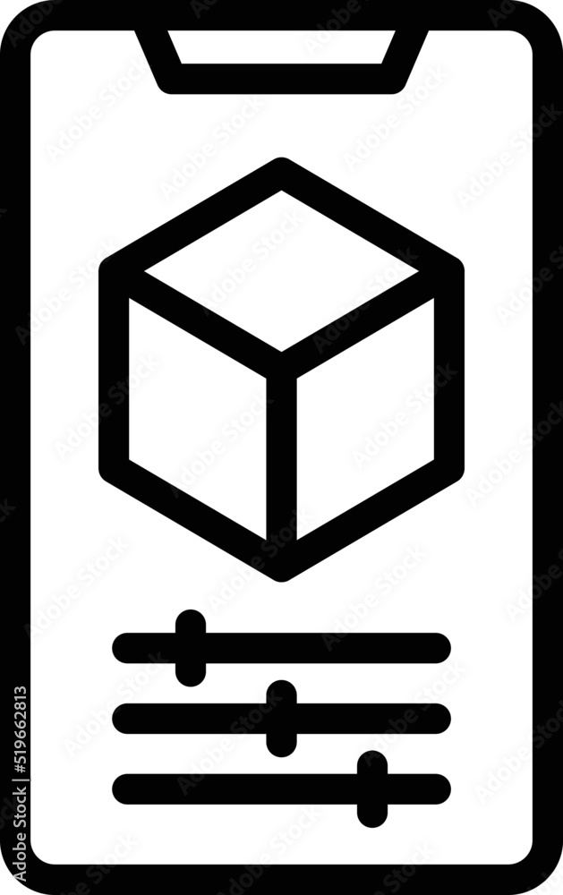 Poster smartphone software icon outline vector. app code. internet service