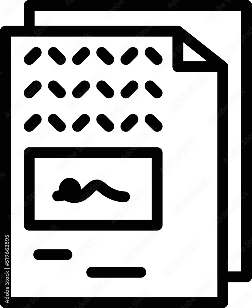 Poster software paper icon outline vector. computer process. web work