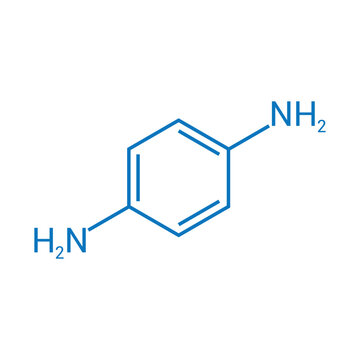 chemical structure of p-Phenylenediamine (C6H8N2)