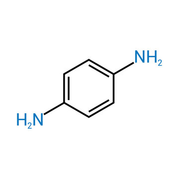 chemical structure of p-Phenylenediamine (C6H8N2)