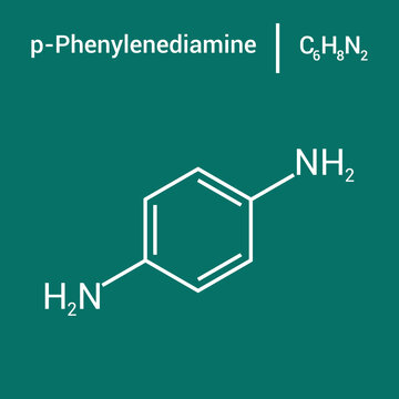 chemical structure of p-Phenylenediamine (C6H8N2)