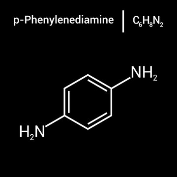 chemical structure of p-Phenylenediamine (C6H8N2)