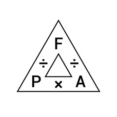 pressure force area formula triangle - obrazy, fototapety, plakaty