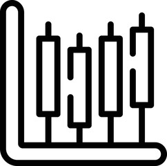 Graph loan icon outline vector. Credit bank. Local document