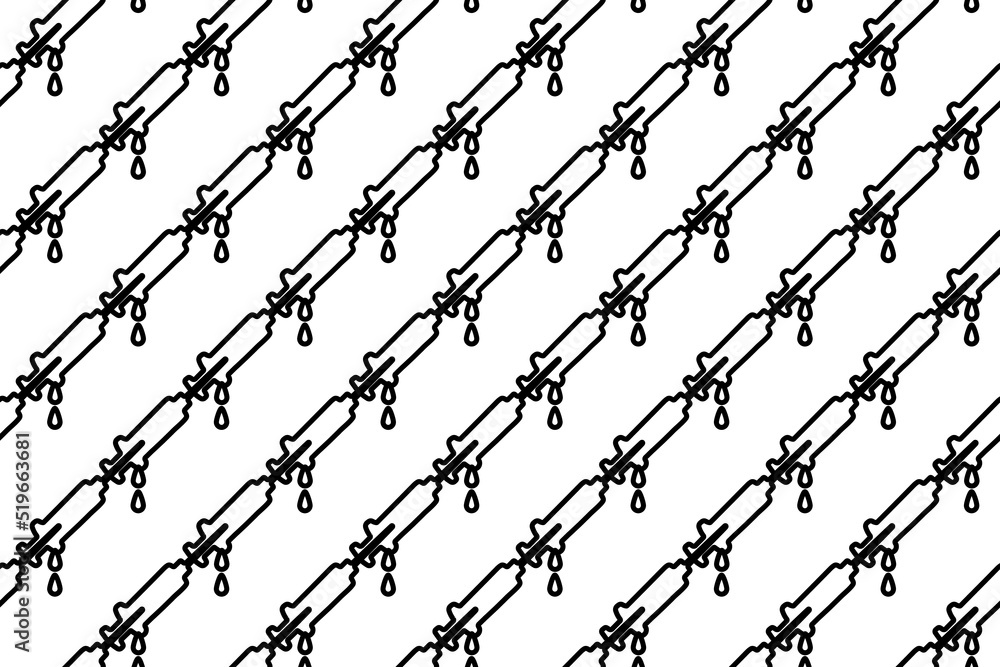 Poster seamless pattern completely filled with outlines of syringe symbols. elements are evenly spaced. vec