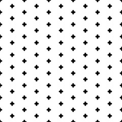 Fototapeta na wymiar Square seamless background pattern from geometric shapes. The pattern is evenly filled with black quatrefoil symbols. Vector illustration on white background