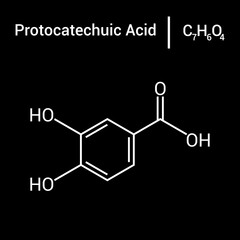 chemical structure of Protocatechuic acid (C7H6O4)