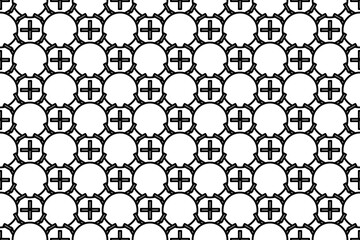 Seamless pattern completely filled with outlines of suns. Elements are evenly spaced. Vector illustration on white background