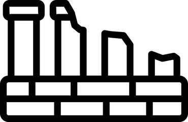 Ancient temple icon outline vector. Greek building. Roman city