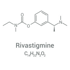 chemical structure of Rivastigmine (C14H22N2O2)