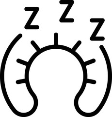 Sleep neck pillow icon outline vector. Insomnia bed. Person night